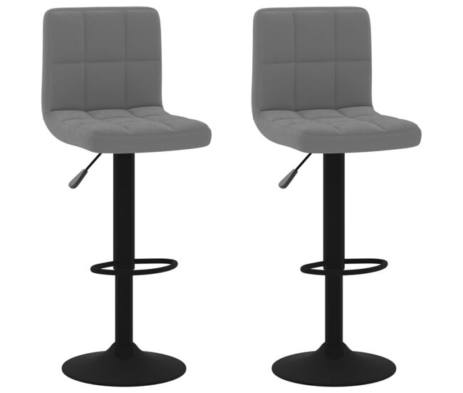 Vidaxl bancos de bar 2 pcs veludo cinzento-escuro