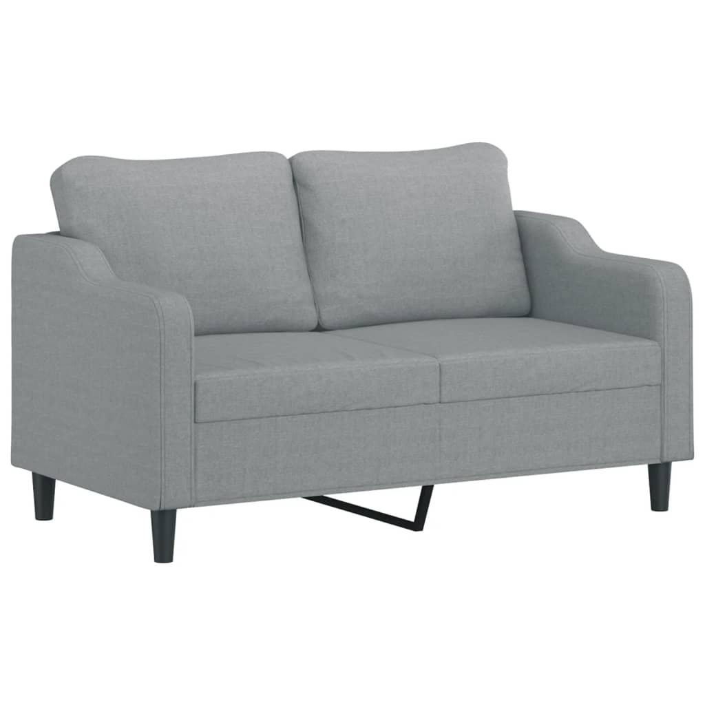 Vidaxl sofá de 2 lugares em tecido 140 cm cinzento-claro