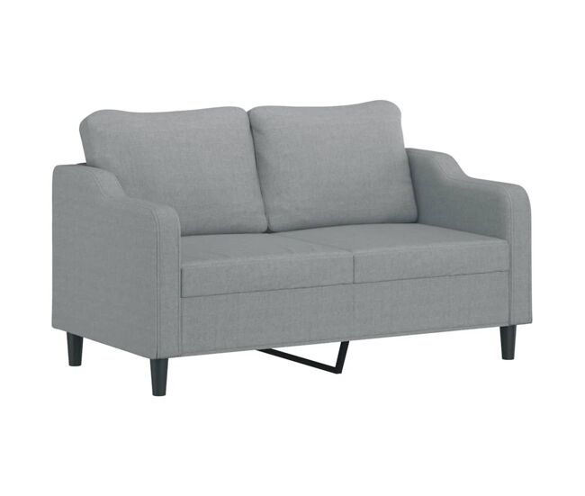 Vidaxl sofá de 2 lugares em tecido 140 cm cinzento-claro