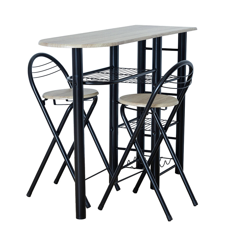 Conjunto de mesa de bar para cozinha com 4 prateleiras