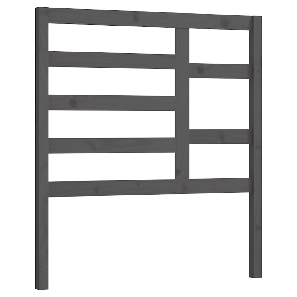 Vidaxl cabeceira de cama 81x4x104 cm pinho maciço cinzento