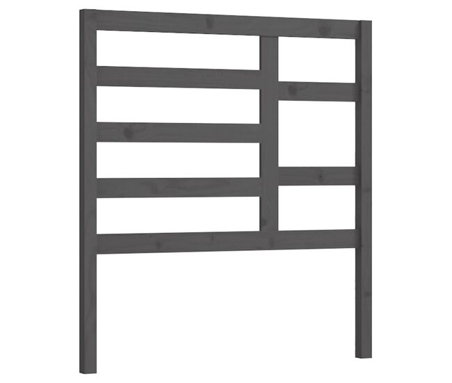 Vidaxl cabeceira de cama 81x4x104 cm pinho maciço cinzento