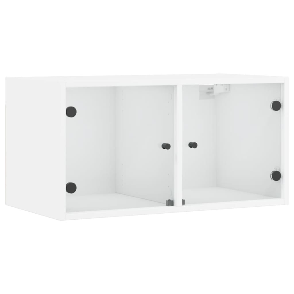 Vidaxl armário de parede c/ portas de vidro 68,5x37x35 cm branco