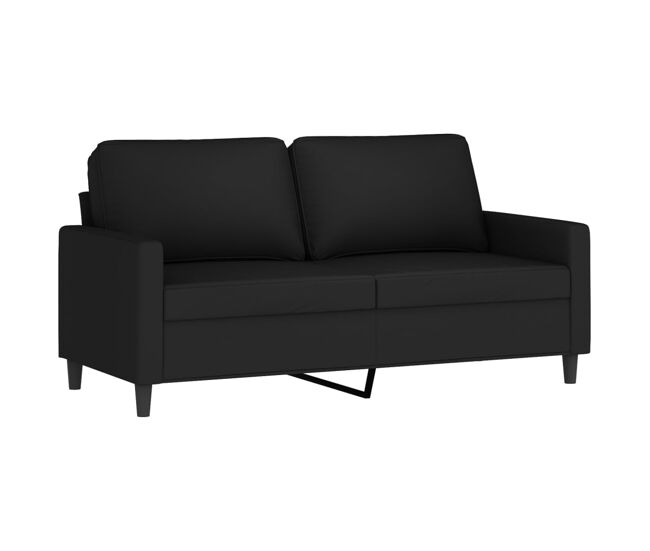 Vidaxl sofá de 2 lugares veludo 140 cm preto