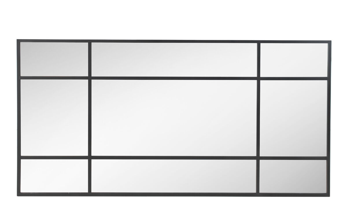 Espelho 100x200 estrutura metal preta
