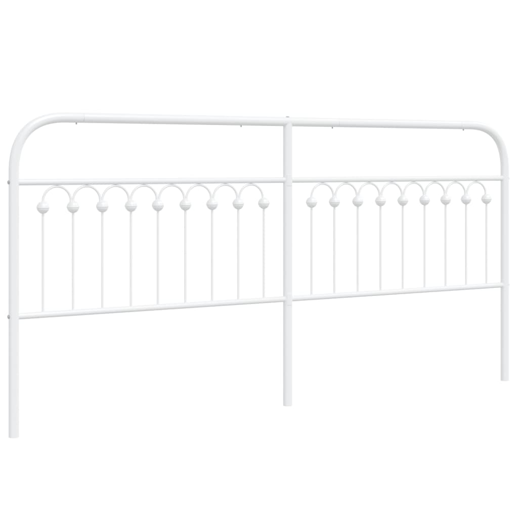 Vidaxl cabeceira de cama 200 cm metal branco