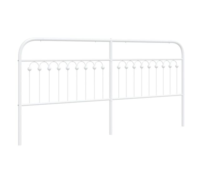 Vidaxl cabeceira de cama 200 cm metal branco