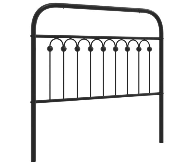 Vidaxl cabeceira de cama 100 cm metal preto