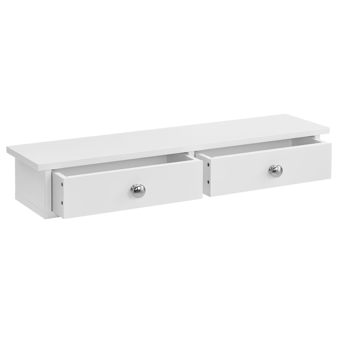 Prateleira de parede geeste com 2 gavetas 60x15x10cm branco [en.casa]