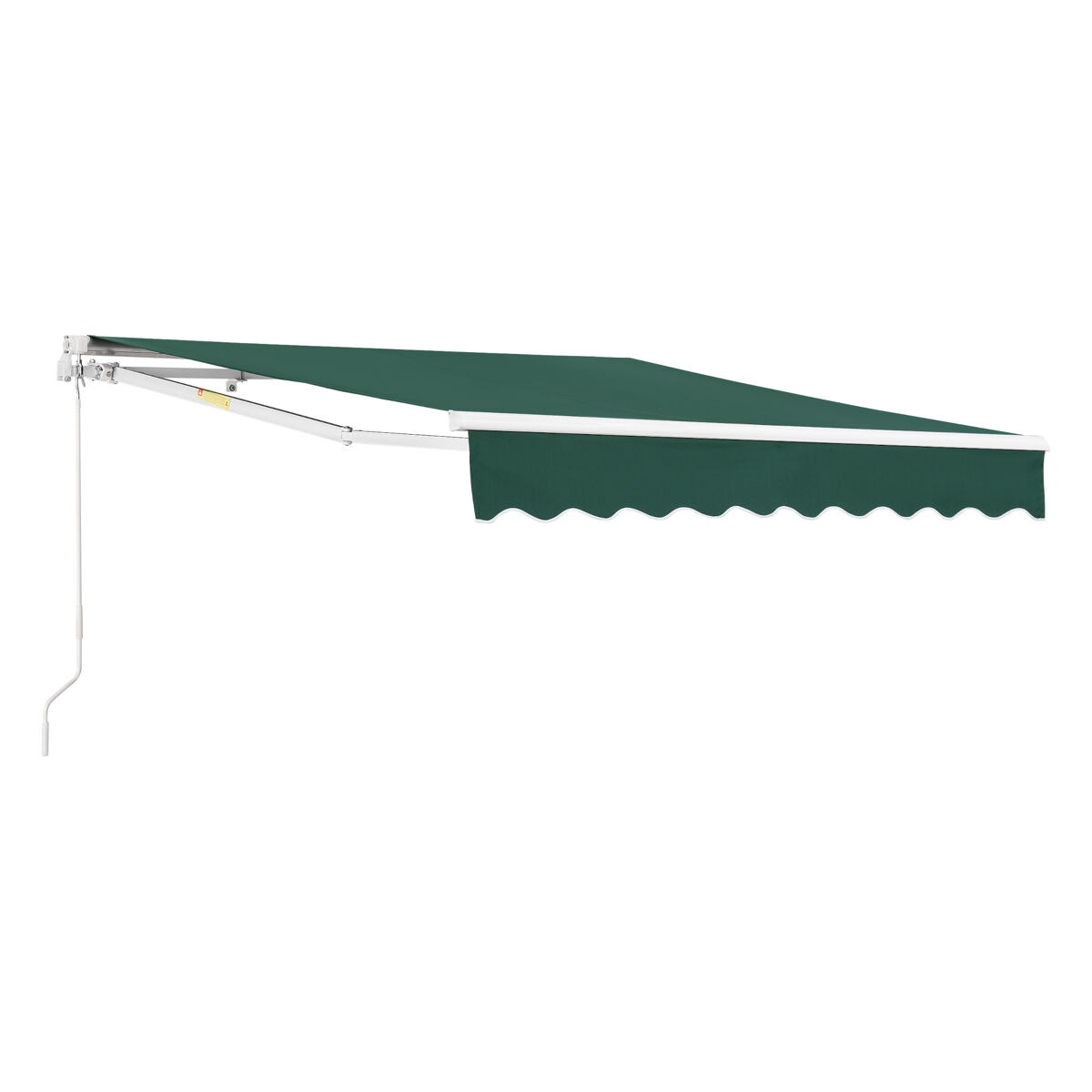 Toldo articulado bitonto retráctil manual 250 x 200 cm verde escuro [en.casa]