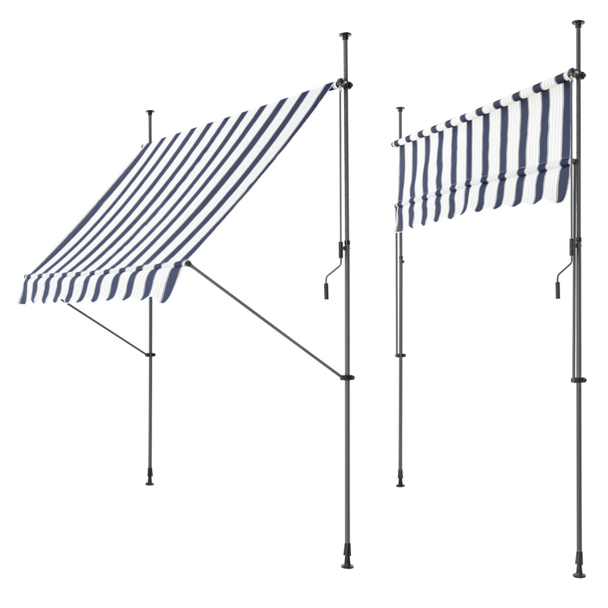 Toldo articulado com varas telescópicas 150x120