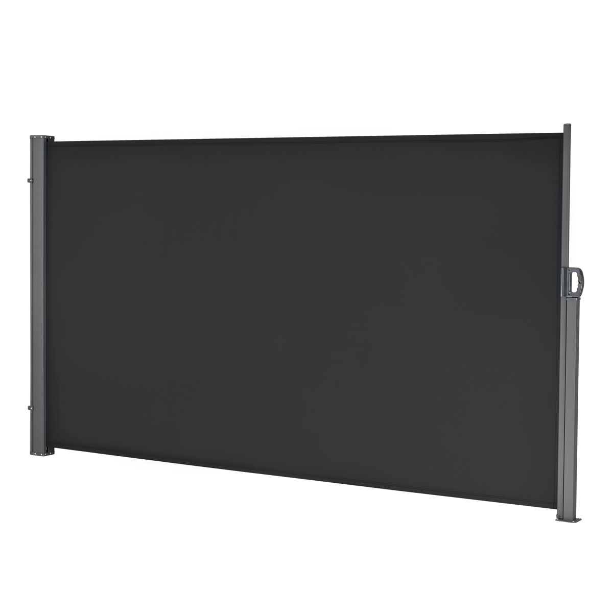 Toldo lateral exterior mulhacen extensível 180 x 300 cm preto [pro.tec]
