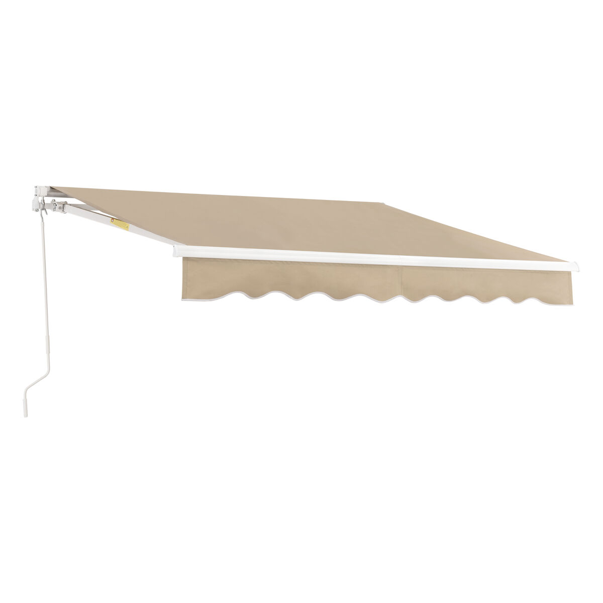 Toldo articulado bitonto retráctil manual 250 x 200 cm bege [en.casa]
