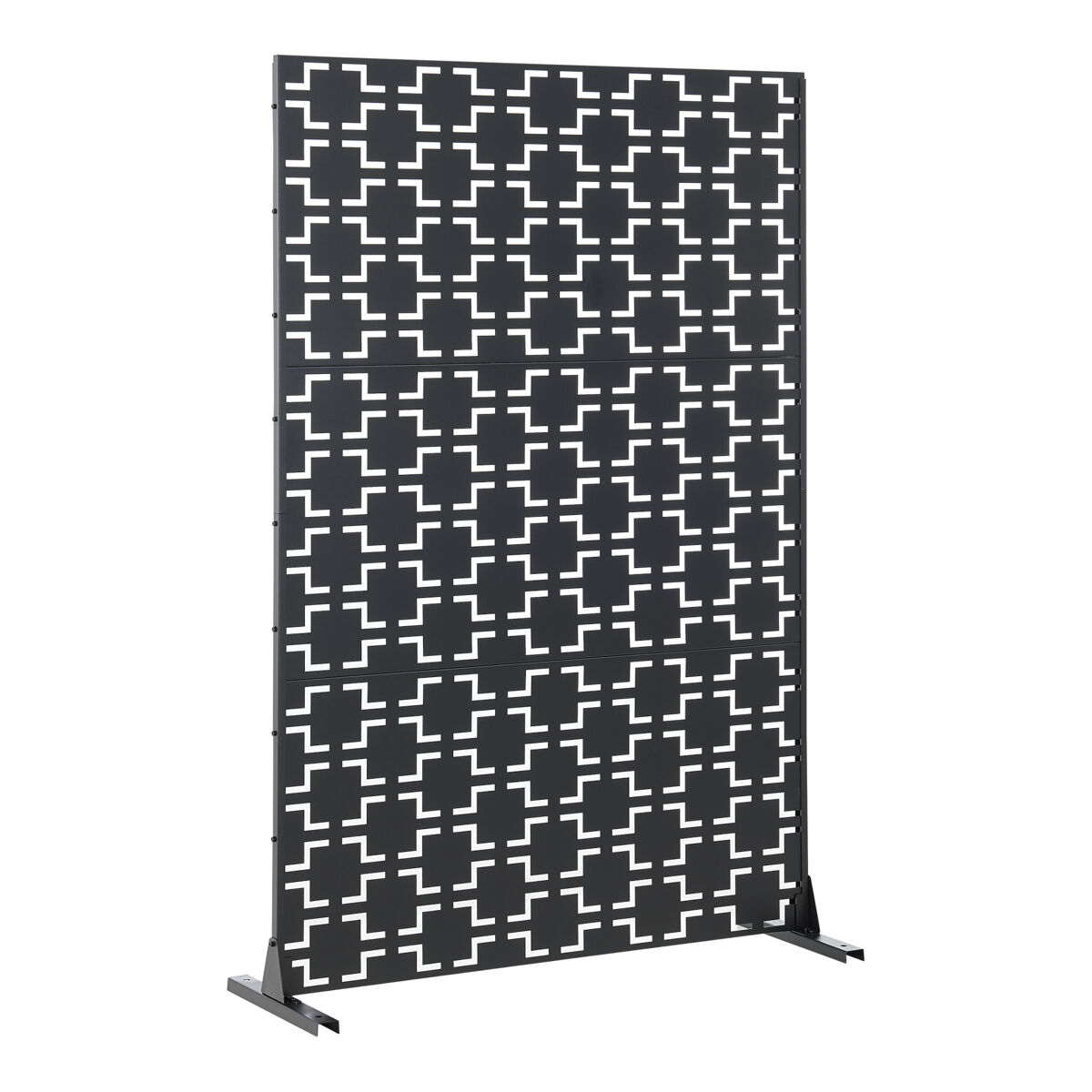 Divisória basciano com design atrativo em aço 180x120x40cm - preto [casa.pro]