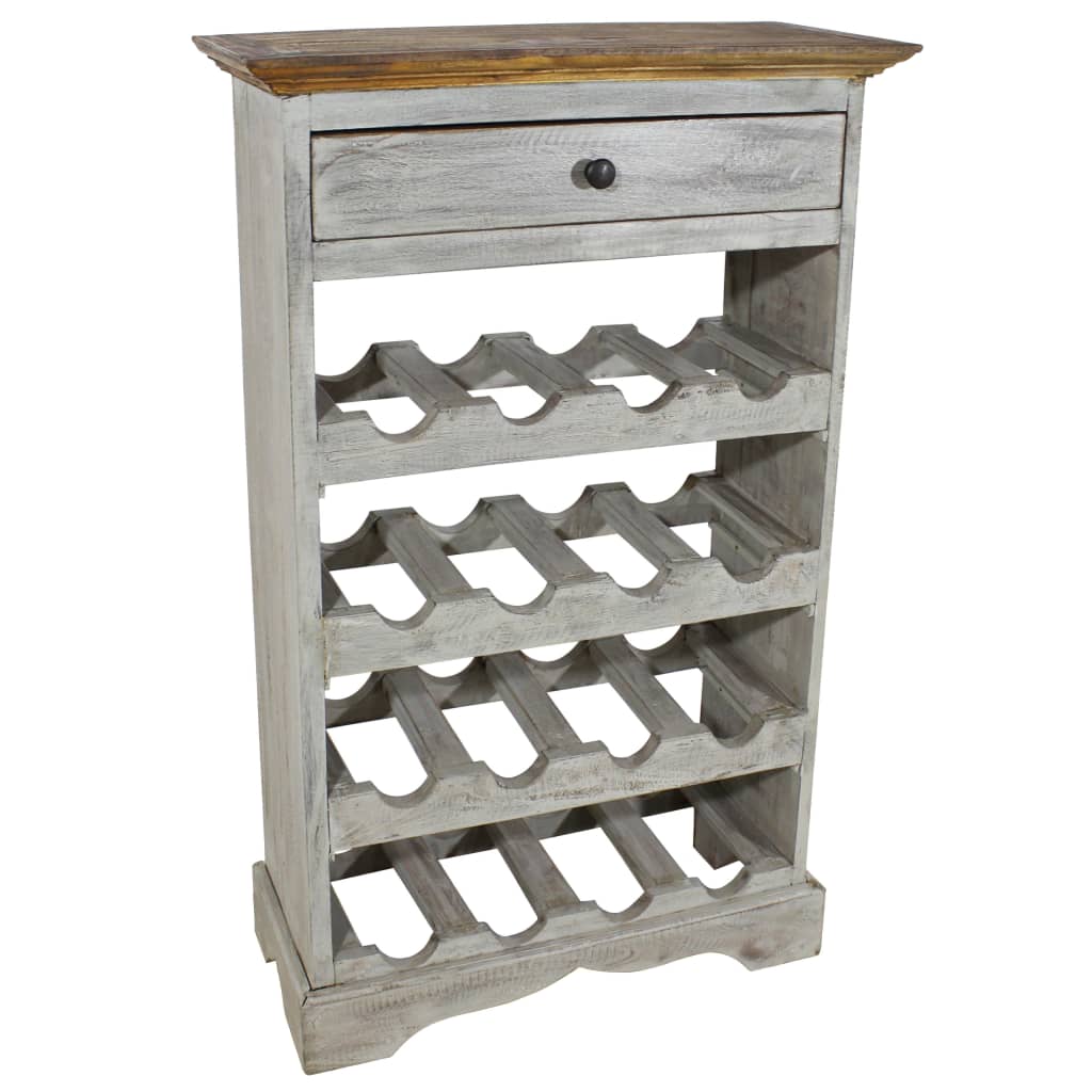 Vidaxl garrafeira madeira de mogno maciça 55x23x85 cm