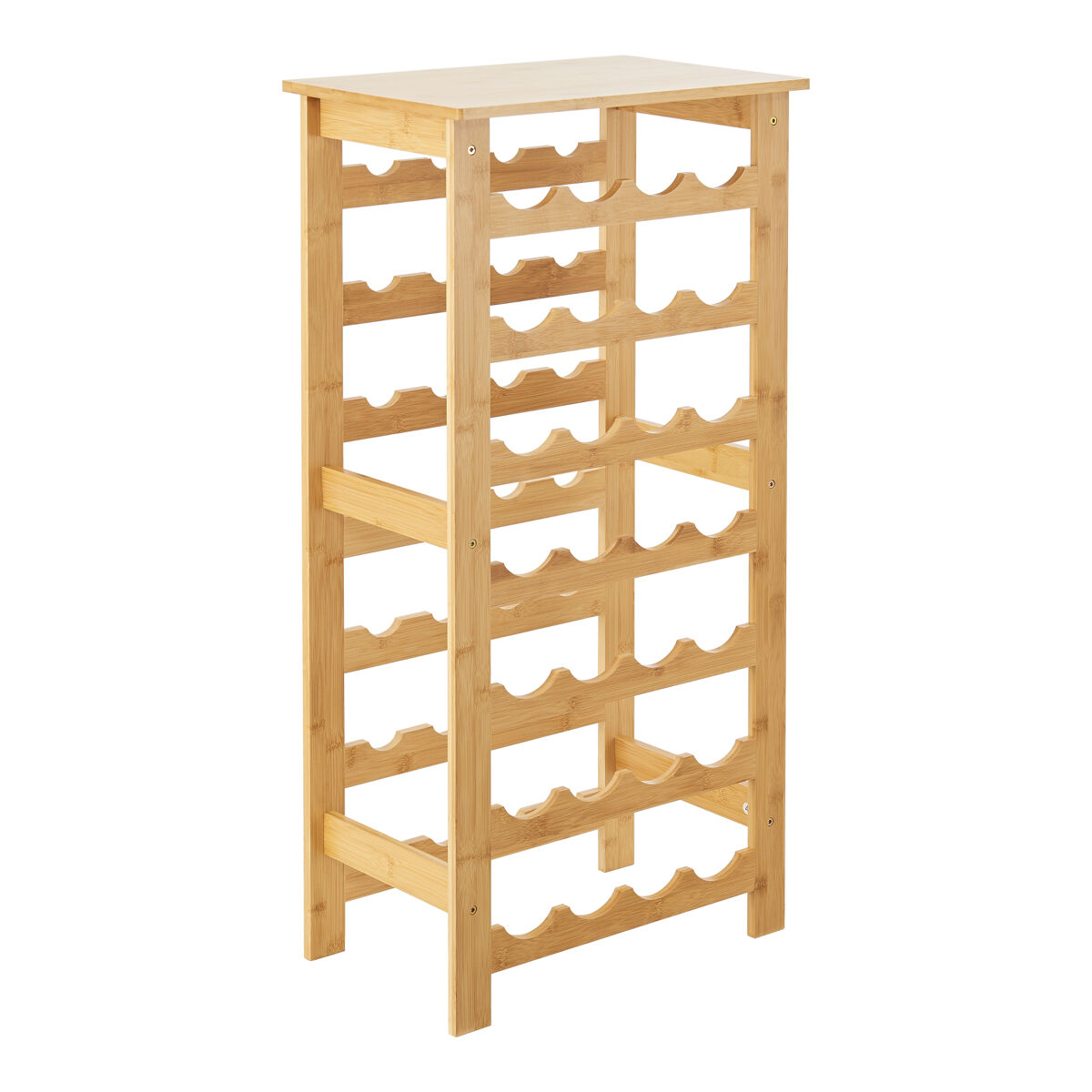 Garrafeira äänekoski para 28 garrafas de bambu 94 x 47 x 29 cm natural [en.casa]