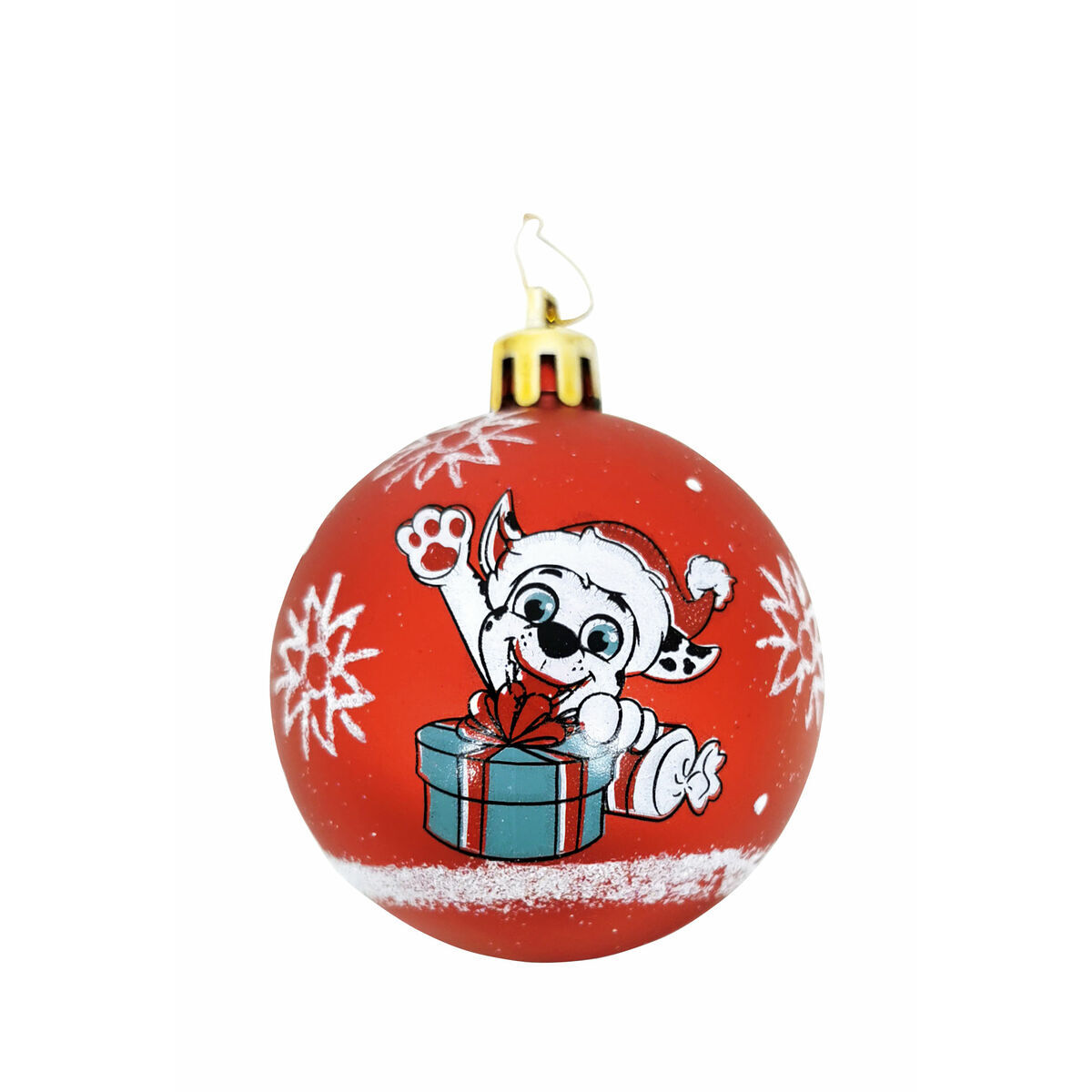 Bola de natal the paw patrol friendship vermelho 6 unidades plástico (ø 8 cm)