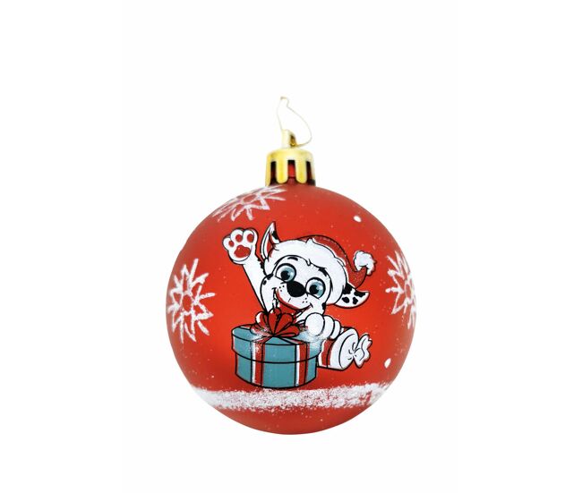 Bola de natal the paw patrol friendship vermelho 6 unidades plástico (ø 8 cm)