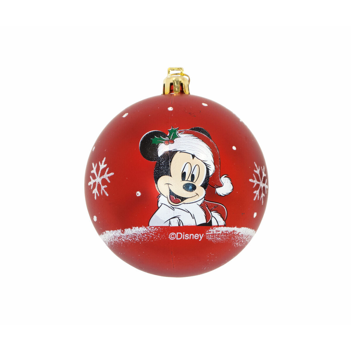 Bola de natal mickey mouse happy smiles 6 unidades vermelho plástico (ø 8 cm)
