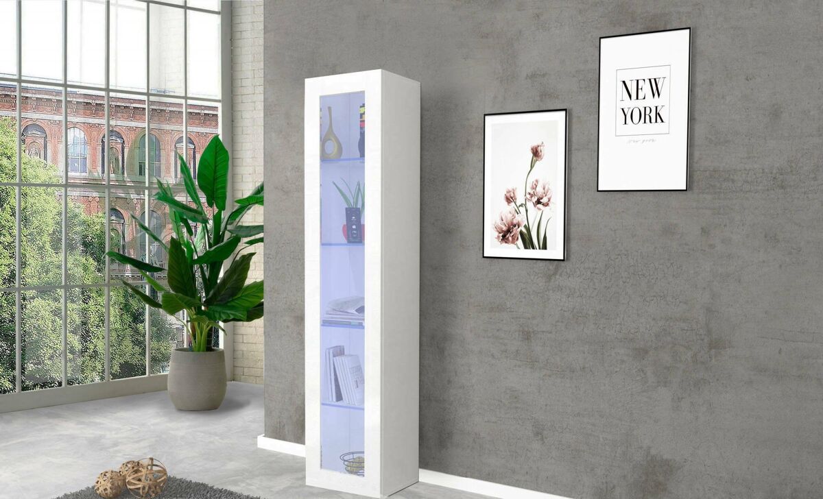 Dmora Vitrina Com Efeito Madeira Branco