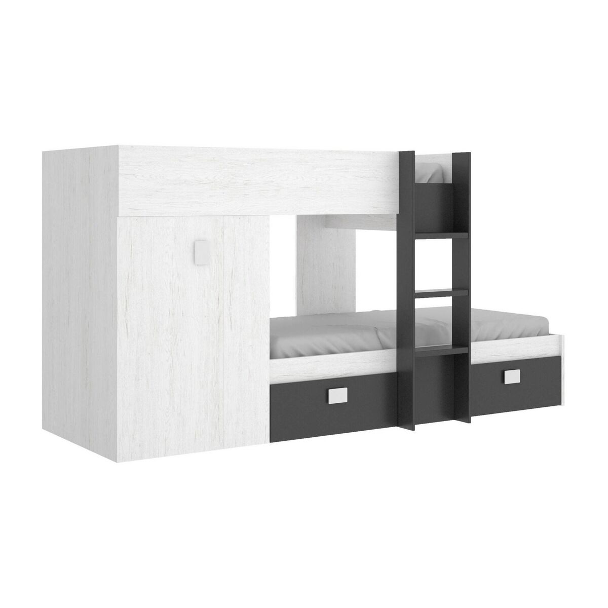 Composição de quarto com efeito madeira