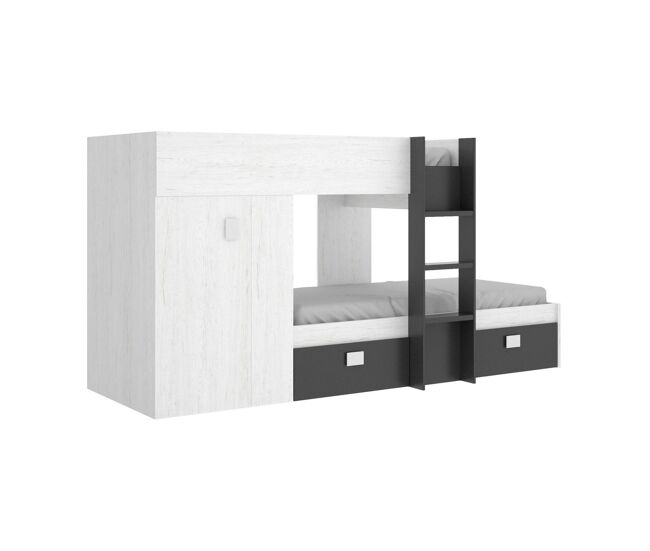 Composição de quarto com efeito madeira