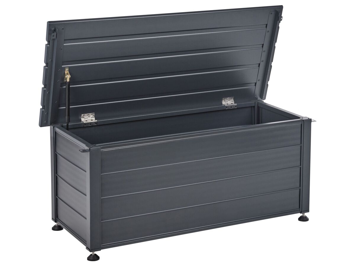 Beliani Caixa de arrumação CAMPALTO 113 Cinza Escuro