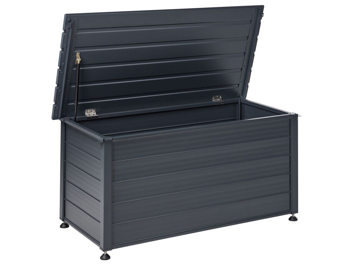 Beliani Caixa de arrumação CAMPALTO 123 Cinza Escuro