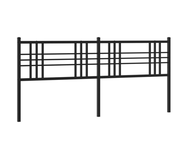 Vidaxl cabeceira de cama 200 cm metal preto