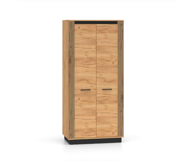 Roupeiro de 2 portas solal em madeira e preto