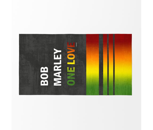 Marley - toalha de praia - microalgodão premium - 75x150 cm - fabricado na espanha - one love