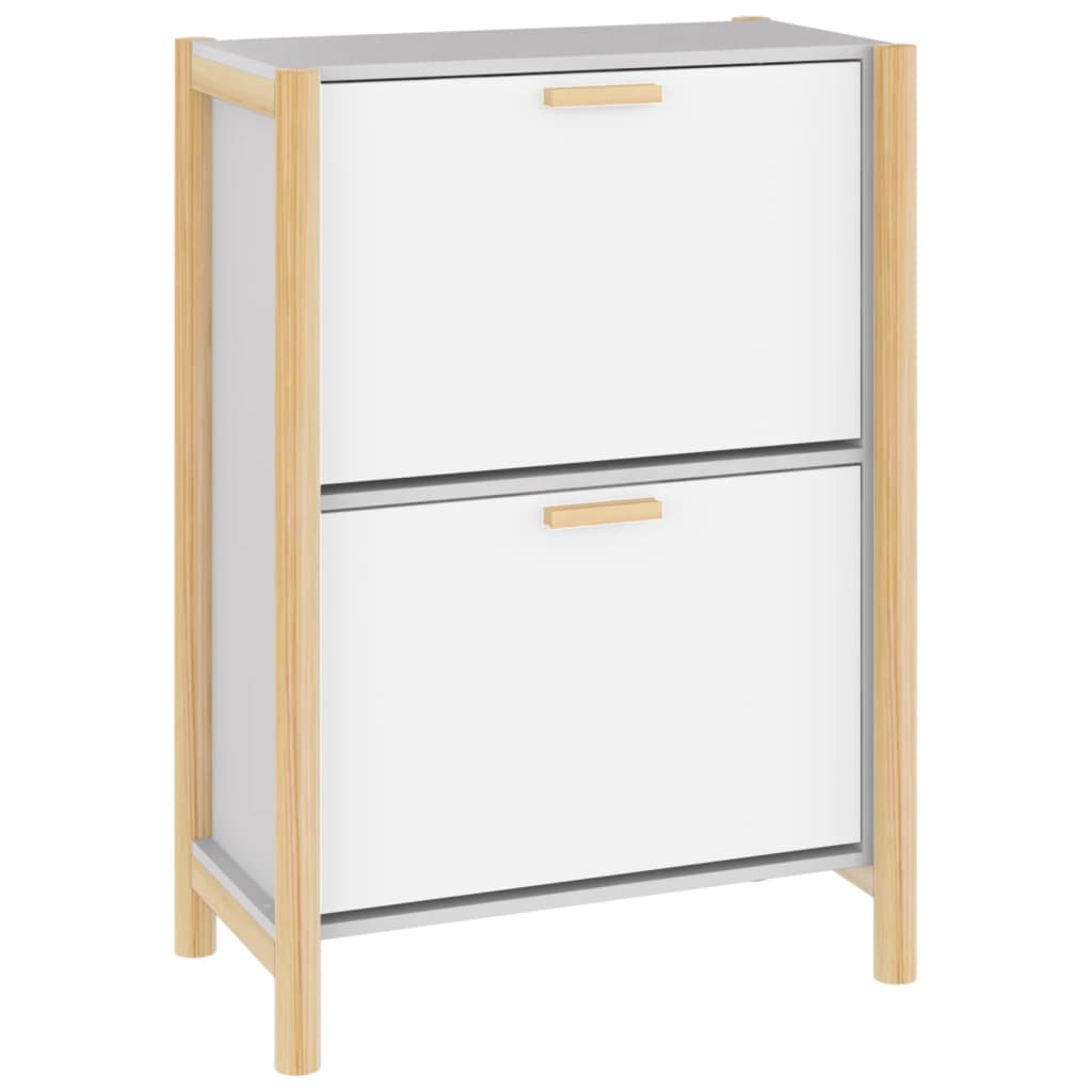 Vidaxl sapateira 57,5x33x80 cm derivados de madeira branco