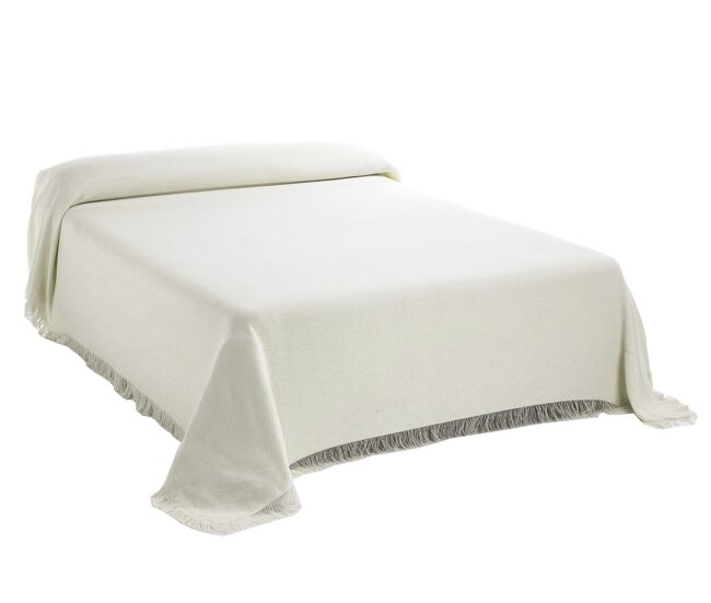 Foulard multiuso xadrez 230x260cm luna ecru donegal collections
