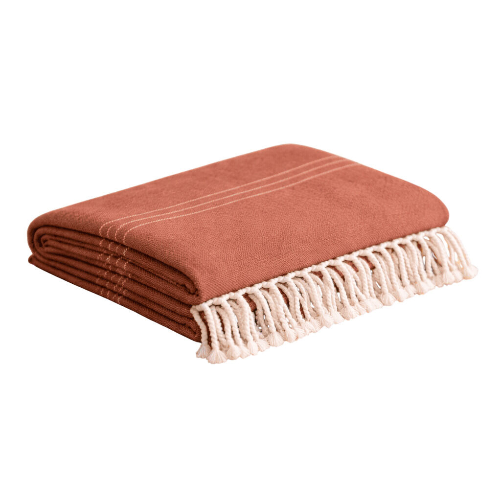 Foulard multiuso xadrez 300x260cm arienzo laranja donegal collections