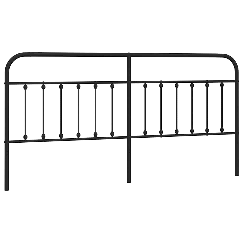 Vidaxl cabeceira de cama 193 cm metal preto