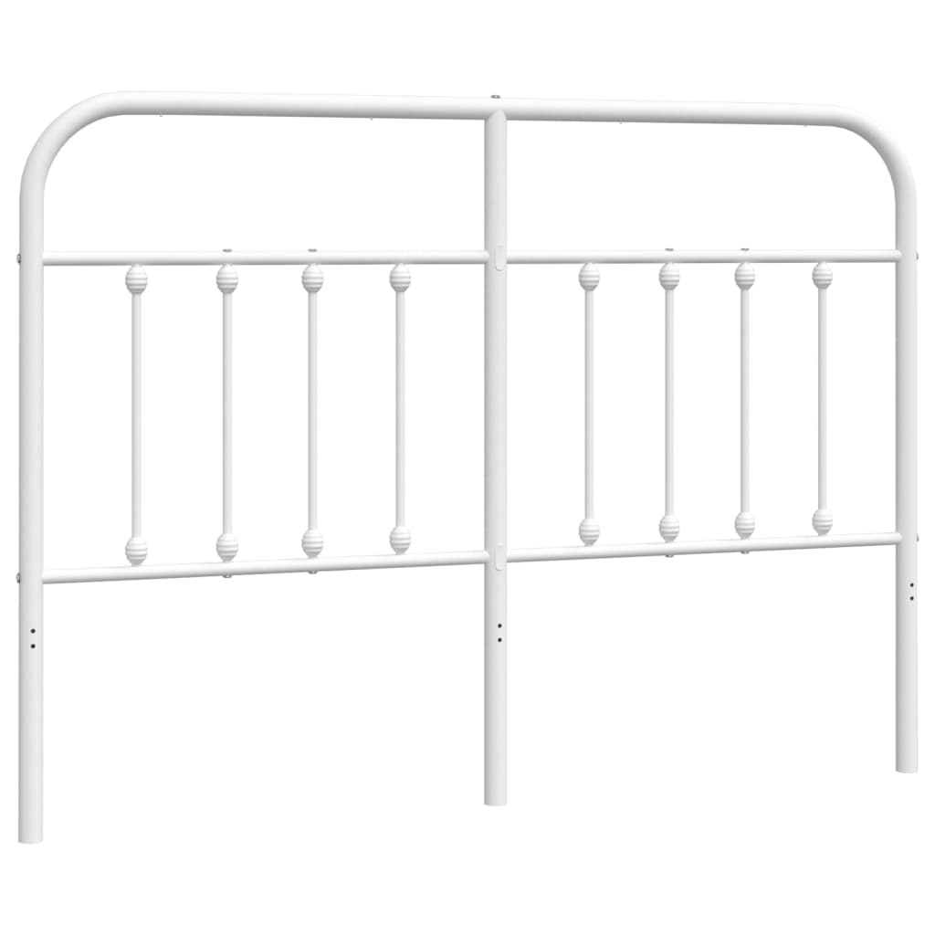 Vidaxl cabeceira de cama 150 cm metal branco