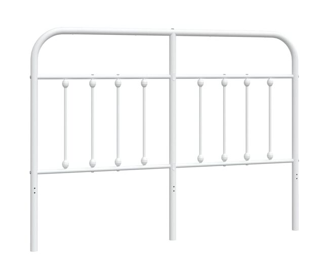 Vidaxl cabeceira de cama 150 cm metal branco