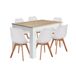 Pack Mesa Fixa de Jantar ou Cozinha + 6 Cadeiras Nórdicas 138x80 Pack Mesa Fixa de Jantar ou Cozinha + 6 Cadeiras Nórdicas 138x80 Preto/ Madeira