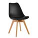 Pack Mesa Fixa de Jantar ou Cozinha + 6 Cadeiras Nórdicas 138x80 Pack Mesa Fixa de Jantar ou Cozinha + 6 Cadeiras Nórdicas 138x80 Preto/ Madeira