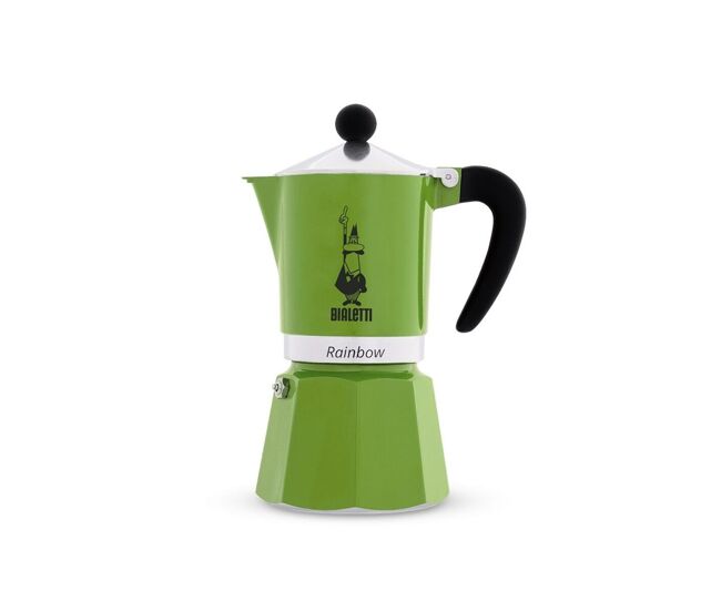Cafeteira italiana bialetti rainbow verde metal alumínio 60 ml