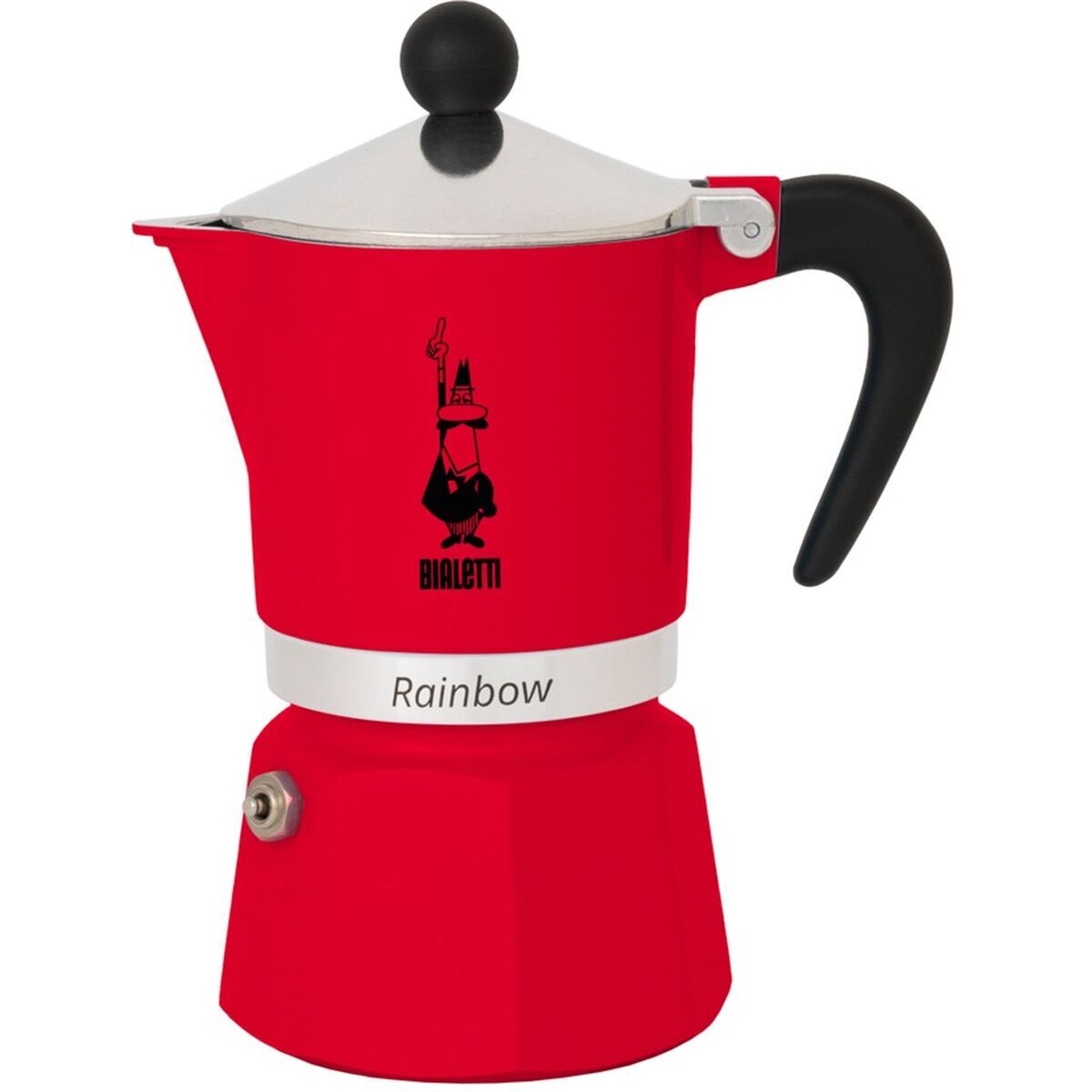 Cafetière italiana bialetti rainbow rouge metal alumínio 60 ml