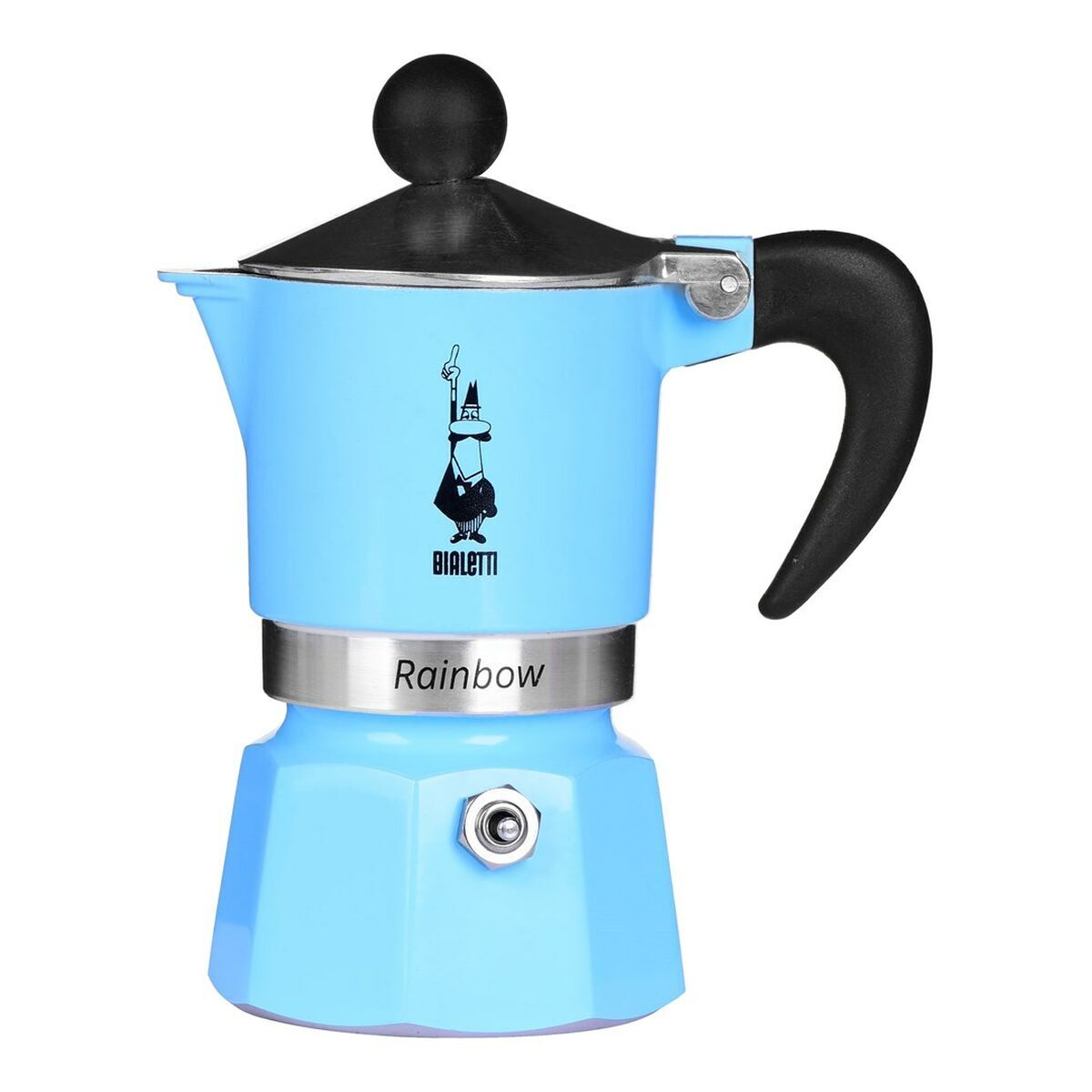 Cafeteira italiana bialetti rainbow azul metal alumínio termoplástico 60 ml