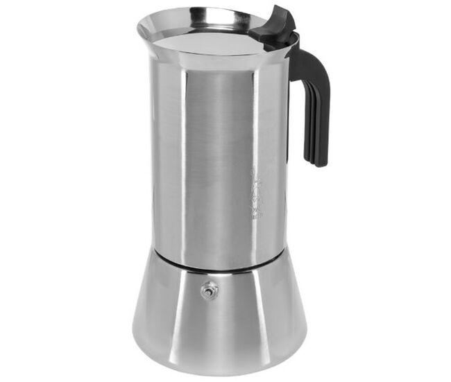 Cafeteira italiana bialetti new venus prateado madeira aço inoxidável 240 ml 6 copos