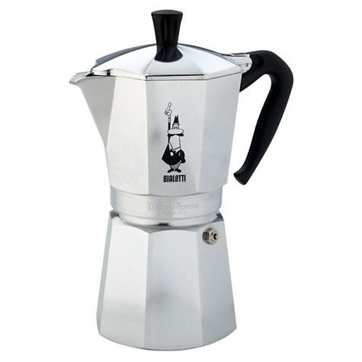 Cafeteira italiana bialetti moka express prateado alumínio 12 kopjes 0,75 l