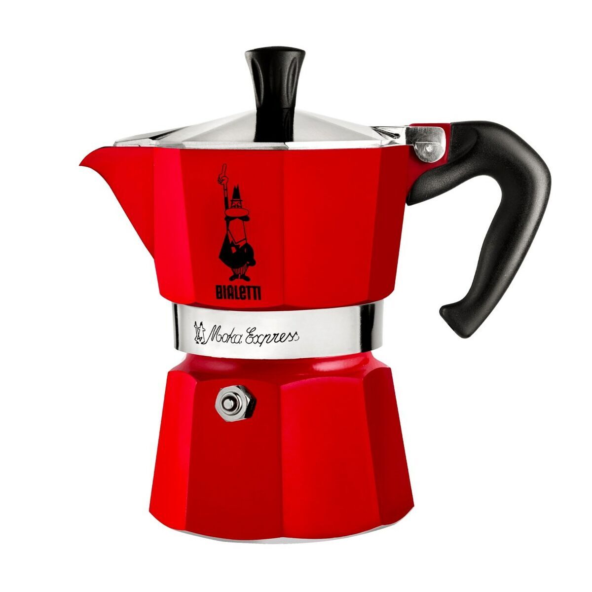 Cafeteira italiana bialetti vermelho alumínio 1 copo 50 ml