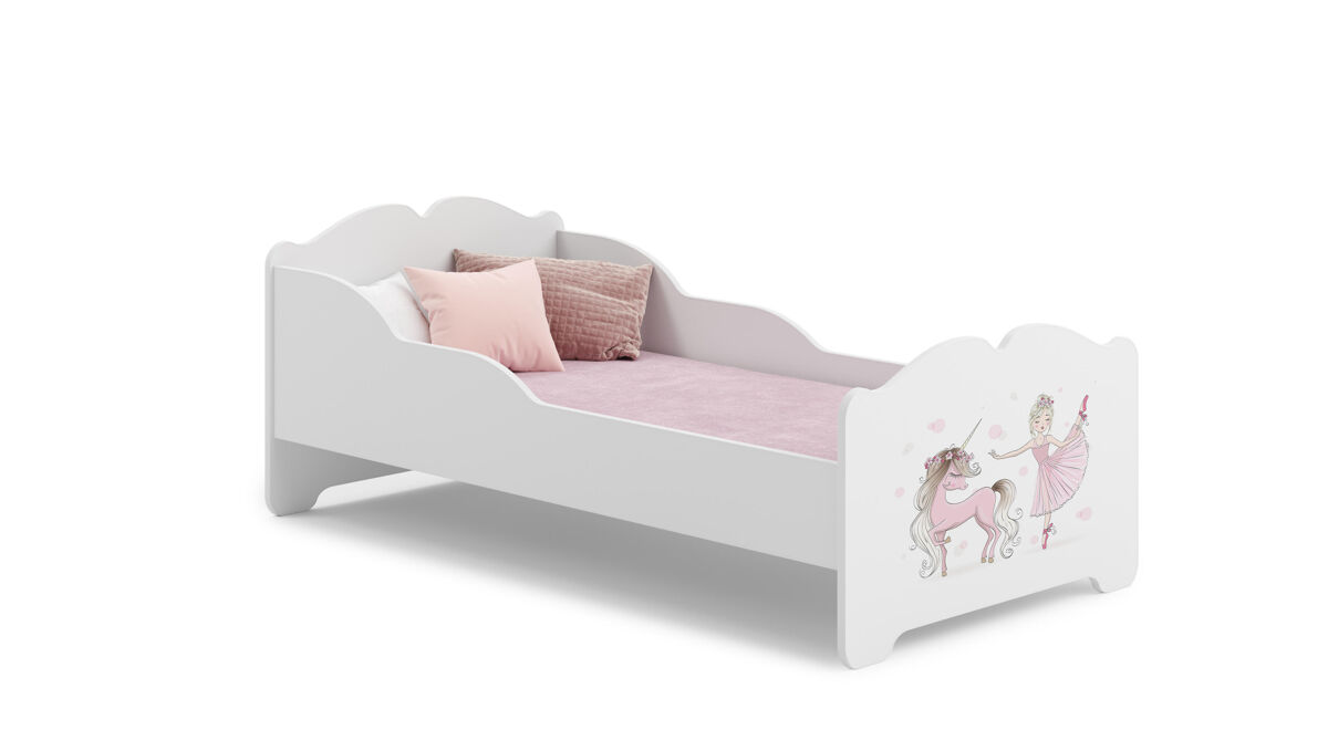 Cama de solteiro infantil anna ksb001 80x160 cm branco