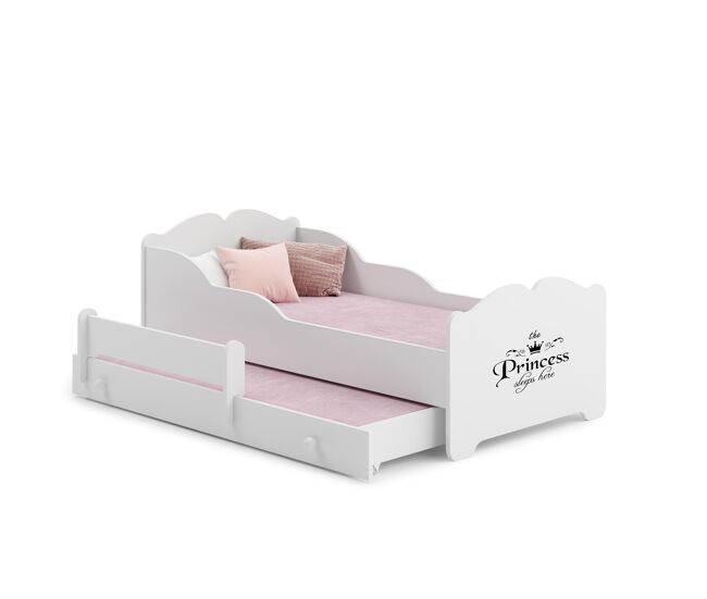 Cama de solteiro infantil anna ksb001 80x160 cm branco