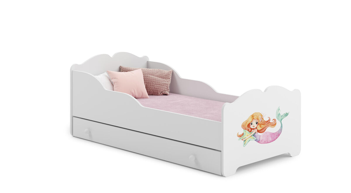 Cama de solteiro infantil anna ksb001 80x160 cm branco