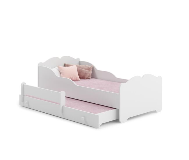 Cama de solteiro infantil anna ksb001 80x160 cm branco