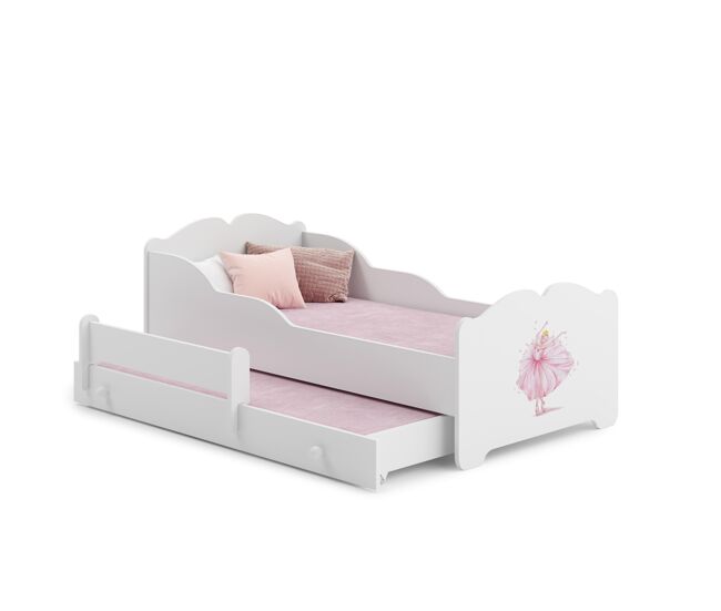 Cama de solteiro infantil anna ksb001 80x160 cm branco